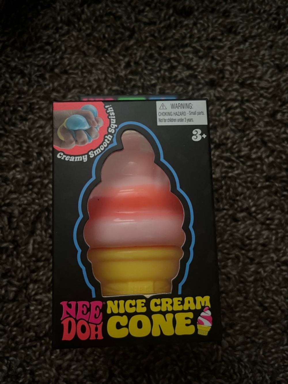 Nee Doh Nice Cream Cone Squishy Toy - orange